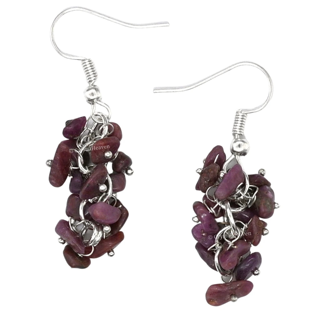 Ruby Crystal Earrings