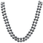 Silver Hematite Japa Mala (Hand Knotted)