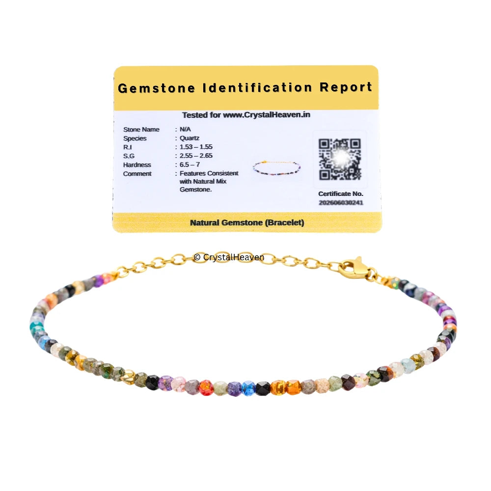 Mix Disco Bracelets - 2mm Faceted Beads (Gold)