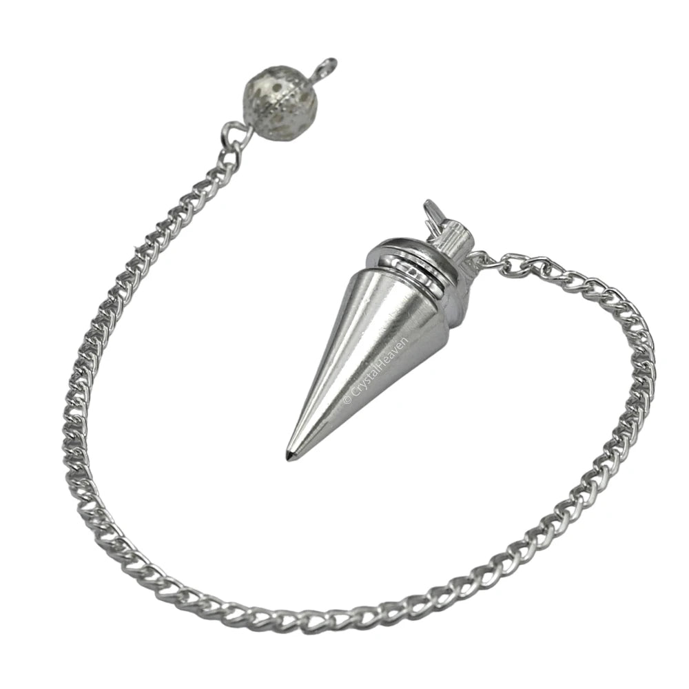 Metal Brass Pendulum - Silver Head Ring Cone (MP52)