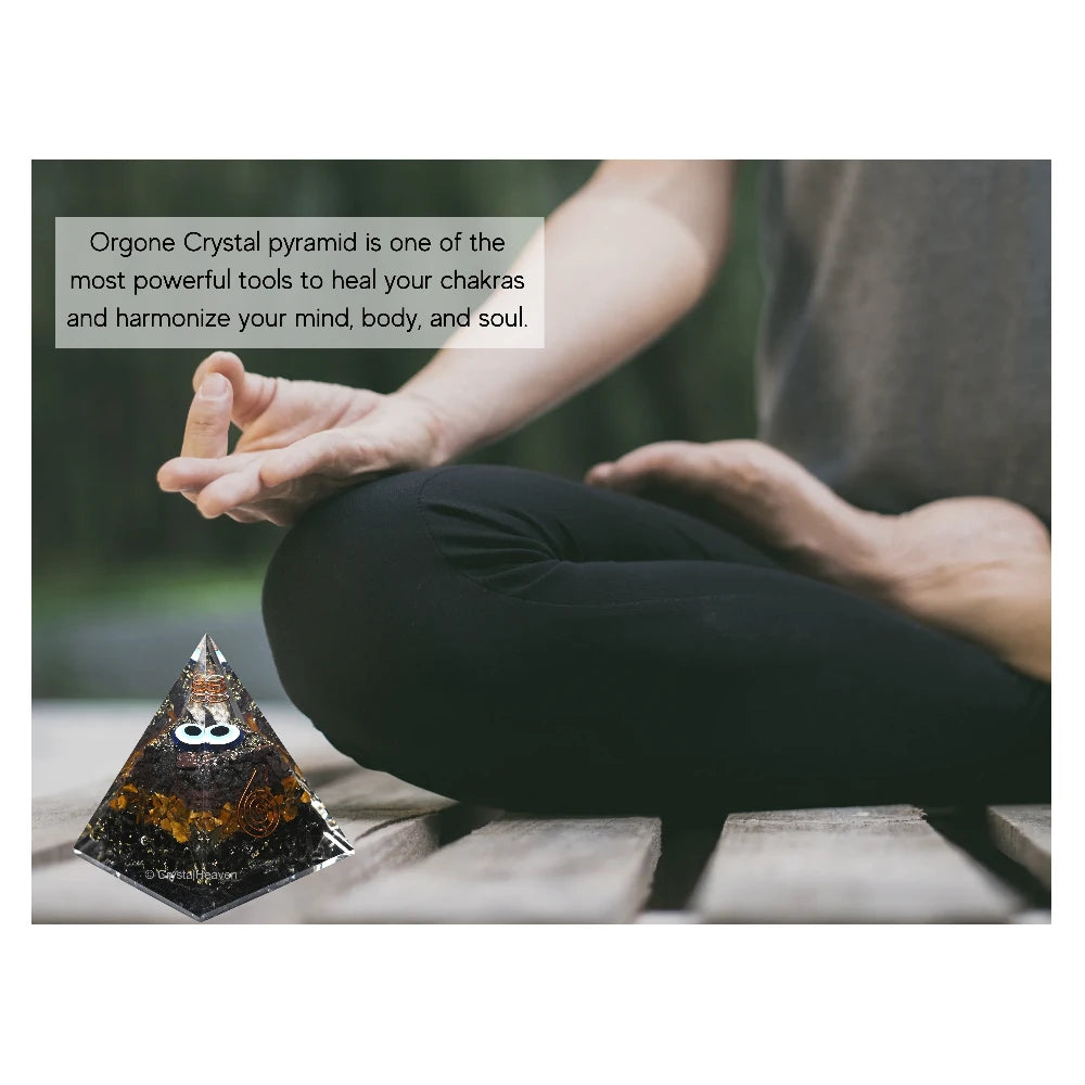 Ultimate Protection Crystal Orgone Pyramid - 95 mm