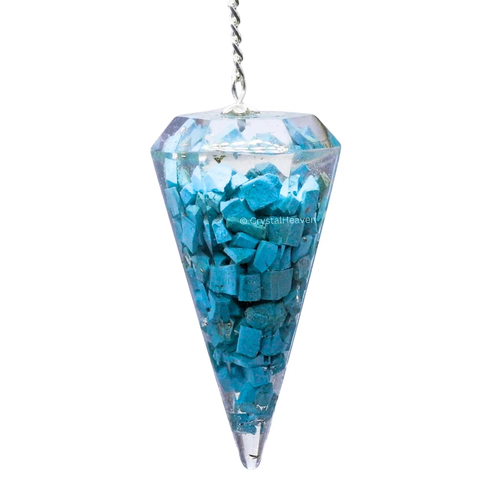 Turquoise Crystal Orgone Pendulum