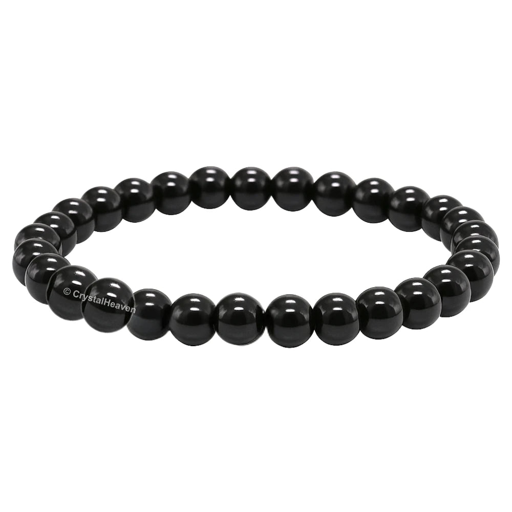 Black Obsidian Healing Crystal Bracelets - 6mm Beads
