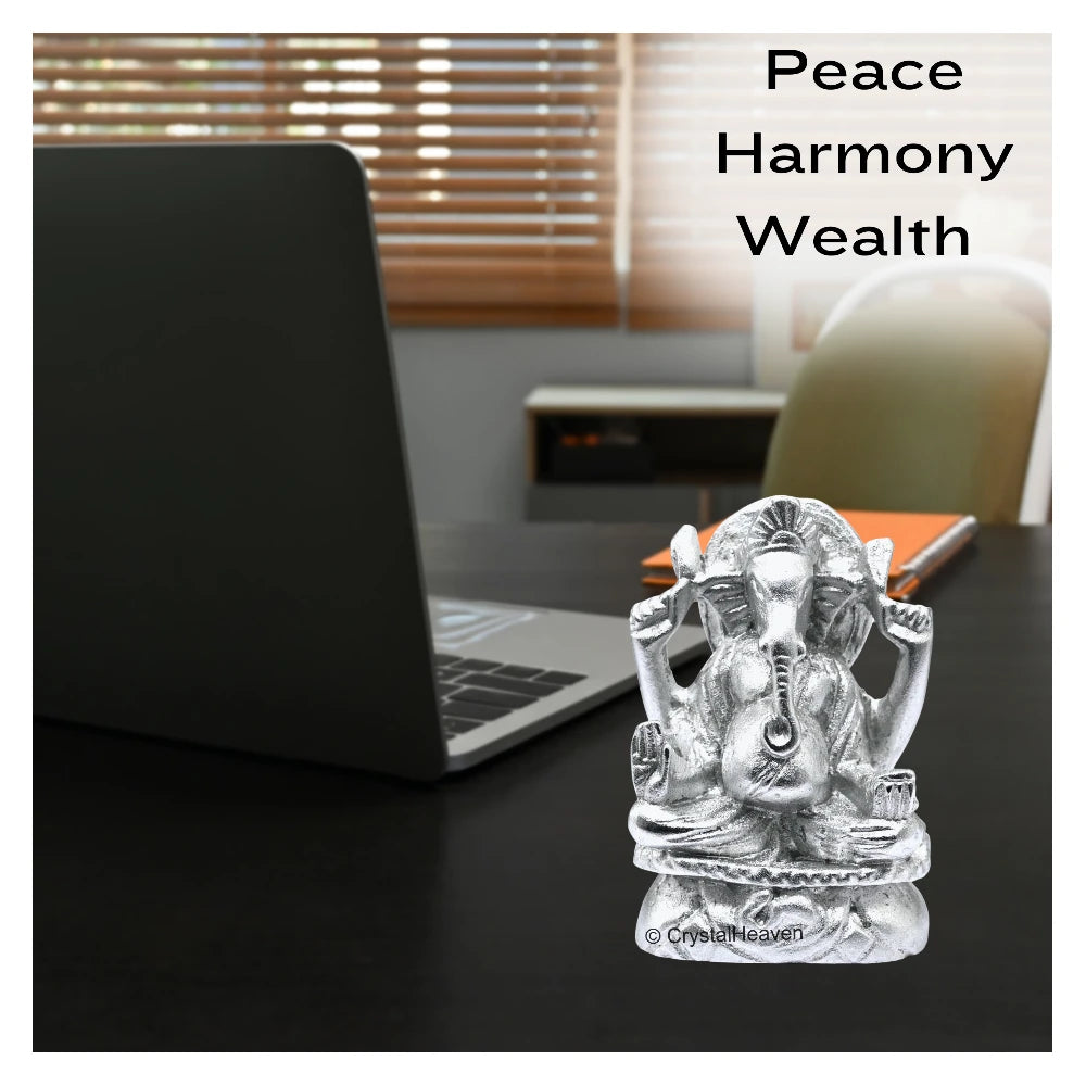 Ganesha Parad Idol (164 Gram, 2.5 Inch)