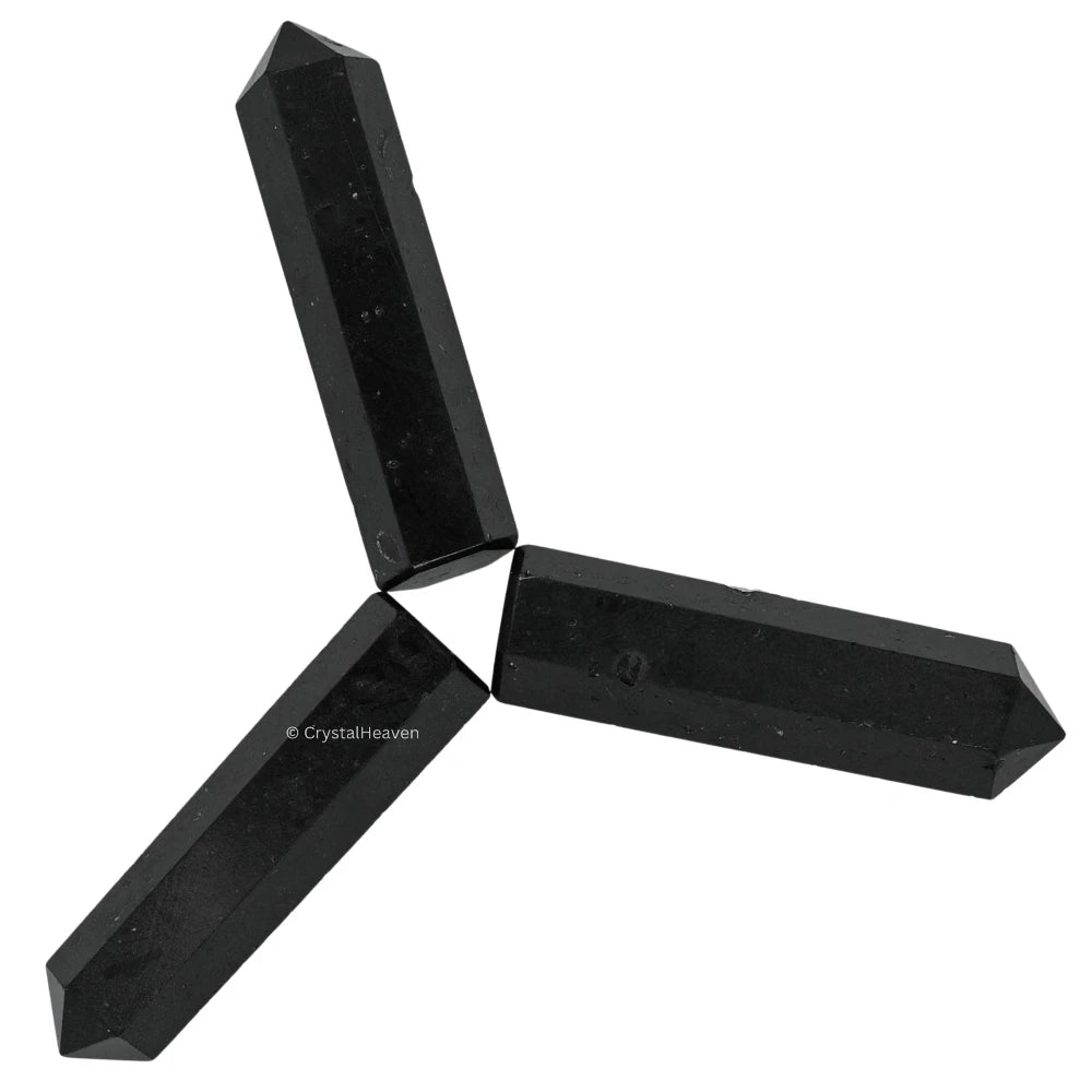 Black Tourmaline Pencil Points (Set of 10)