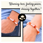 Rose Quartz & Carnelian Chips Bracelet
