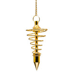 Metal Brass Pendulum - Gold Vortex Spiral Twisted (MP02)