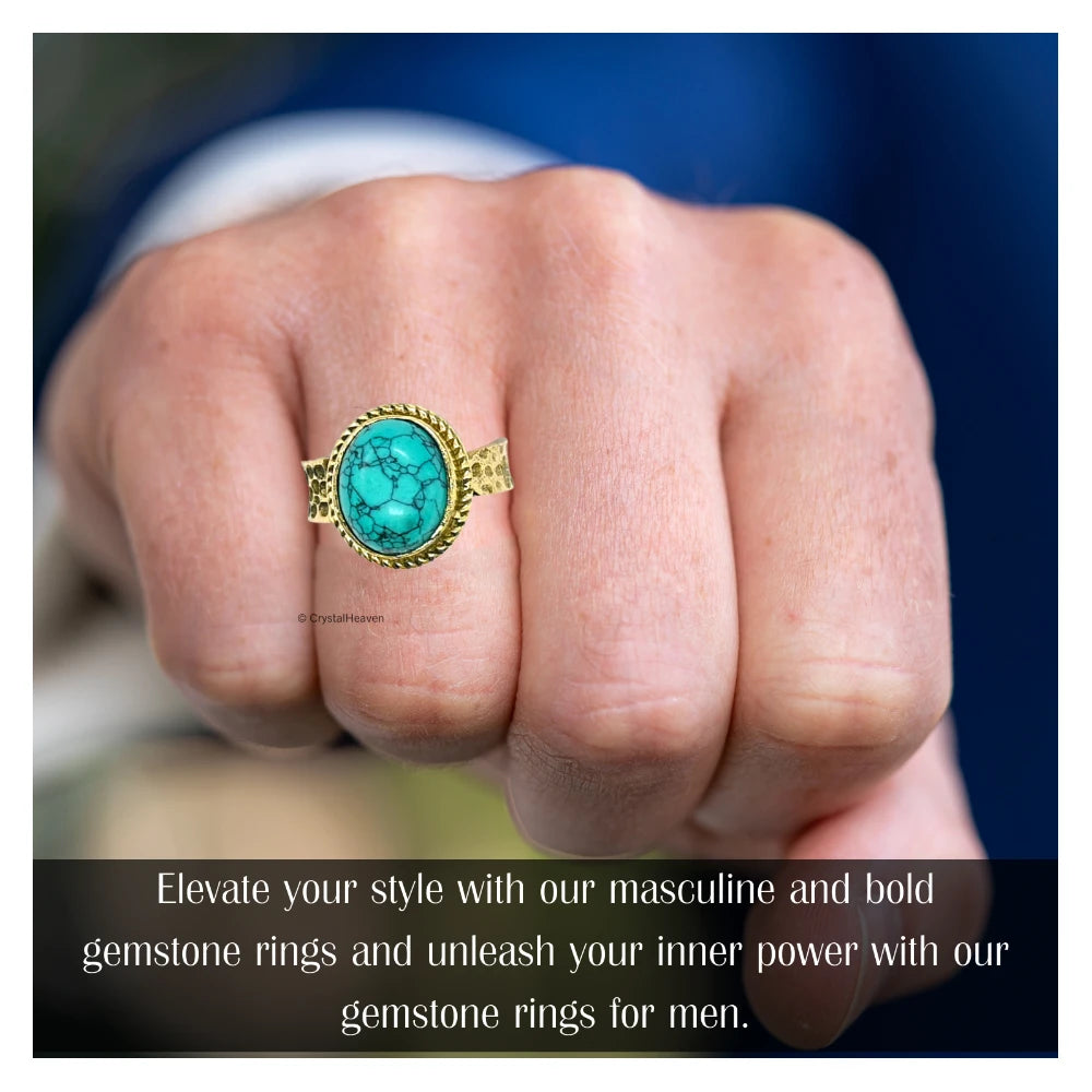 Turquoise Ring (Gold/Oval)