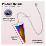Titanium Aura Quartz Pendulum