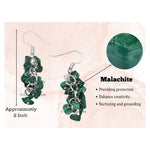 Malachite Crystal Earrings (Silver)