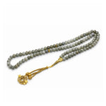 Labradorite Crystal Tasbih (Gold)