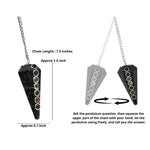 Indigo Gabbro Pendulum with Chakra Beads