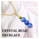 Lapis Lazuli Crystal Bead Necklace (Gold)