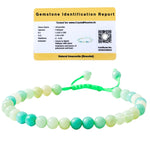 Amazonite Healing Crystal Bracelets - 6mm Beads (Adjustable)