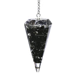 Black Obsidian Crystal Orgone Pendulum