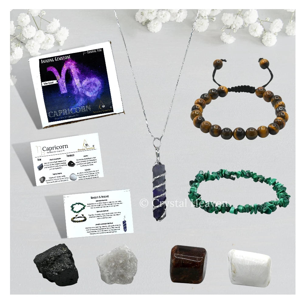 Capricorn Healing Crystals and Stones Premium Set