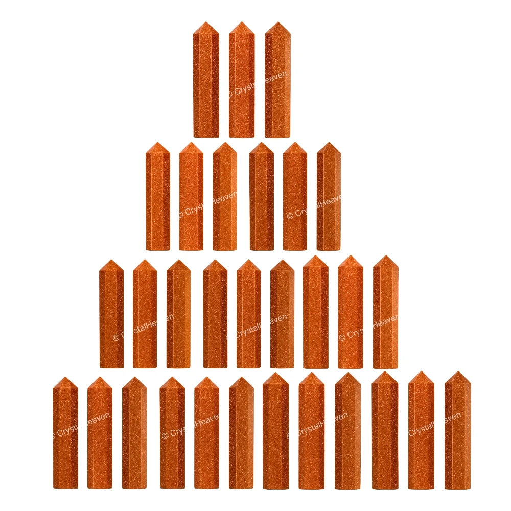 Red Goldstone Pencil Points (Set of 10)