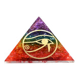 7 Chakra Onyx Orgone Pyramid (RA)