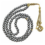 Hematite Crystal Tasbih (Gold)