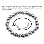 Silver Hematite Bracelet (Elastic)