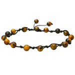 Tiger Eye Anklet (Hand Knotted)