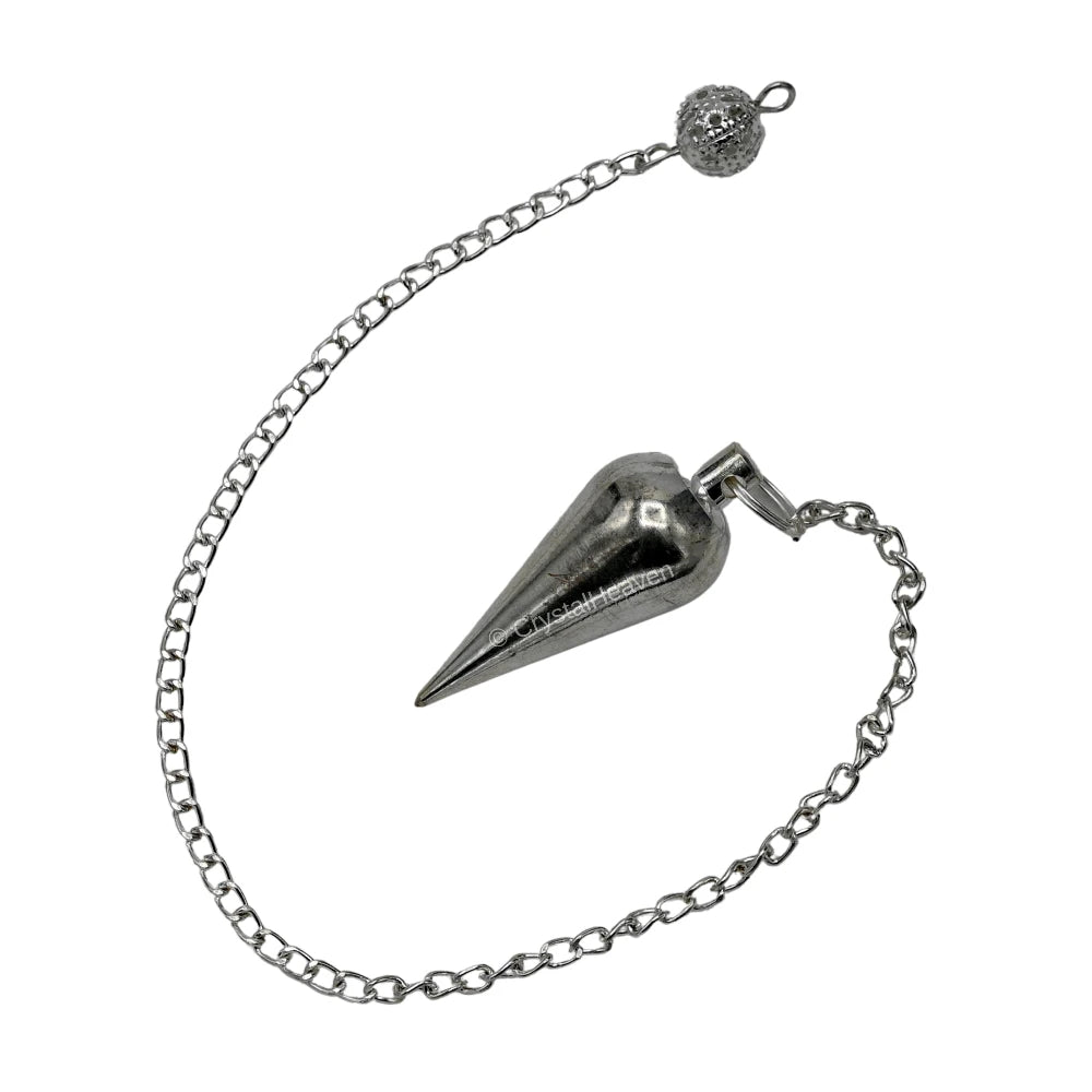 Metal Brass Pendulum - Silver Cone (MP34)