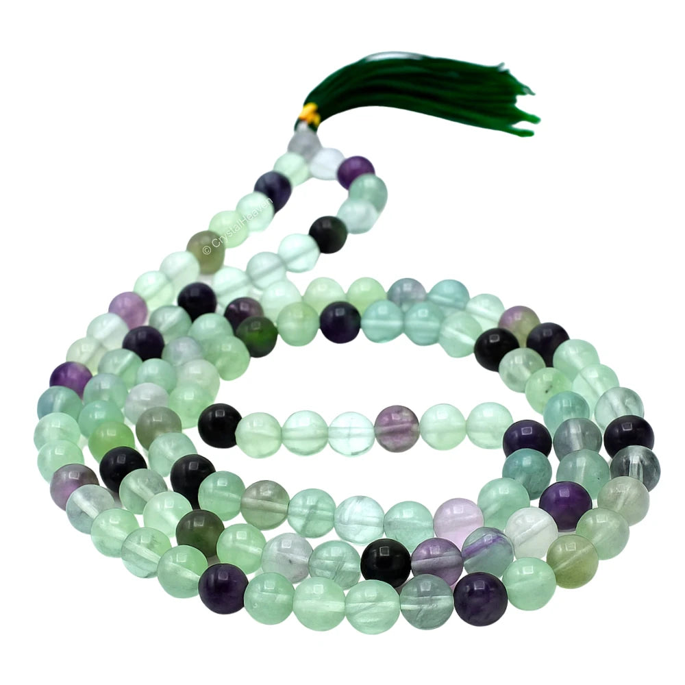 Multi Fluorite Japa Mala (Without Knot)