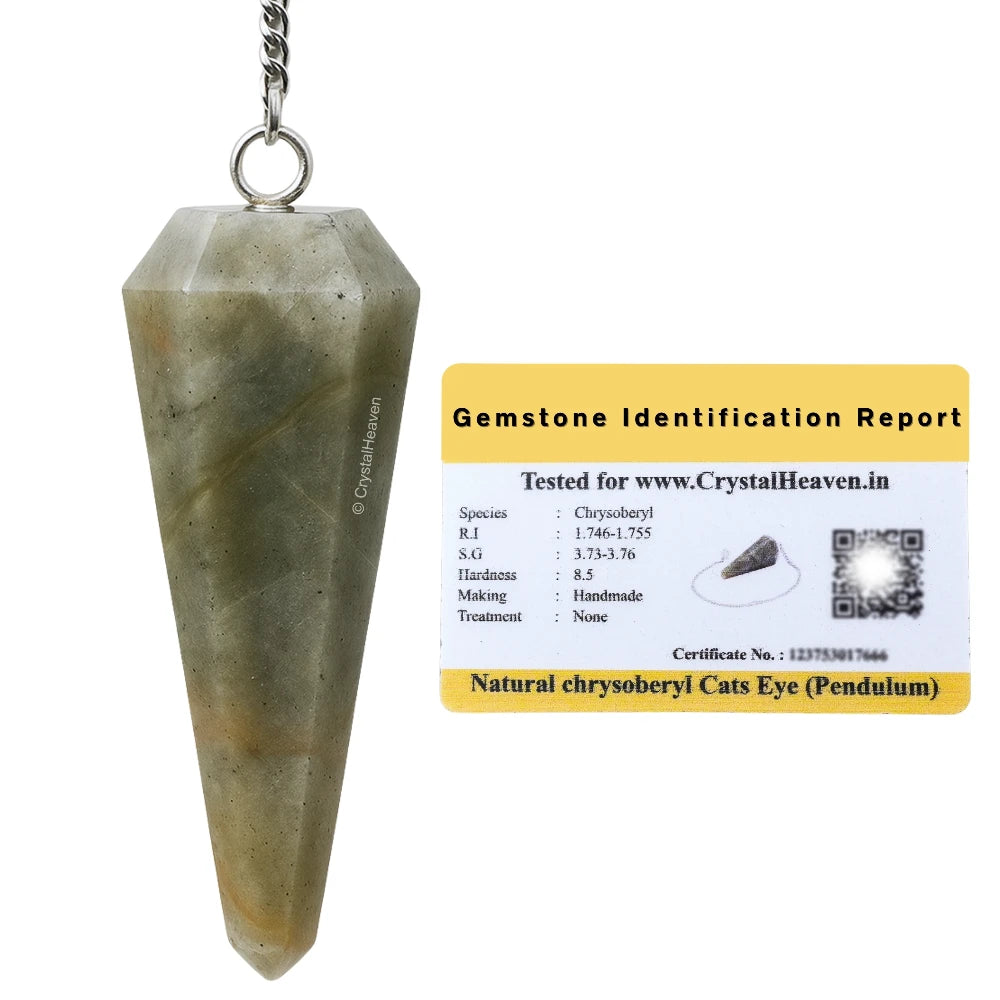 Chrysoberyl Cats eye stone Pendulum