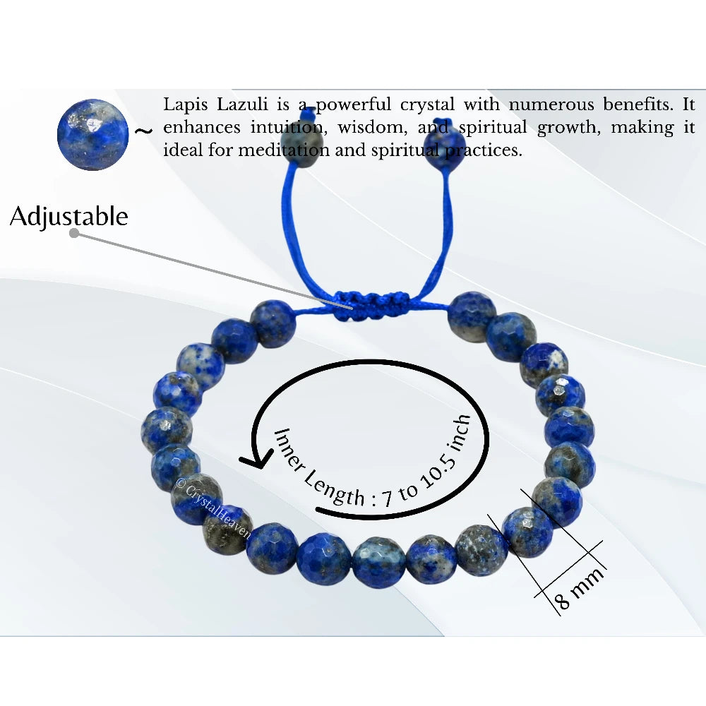 Lapis Lazuli Bracelet (Faceted-Adjustable)