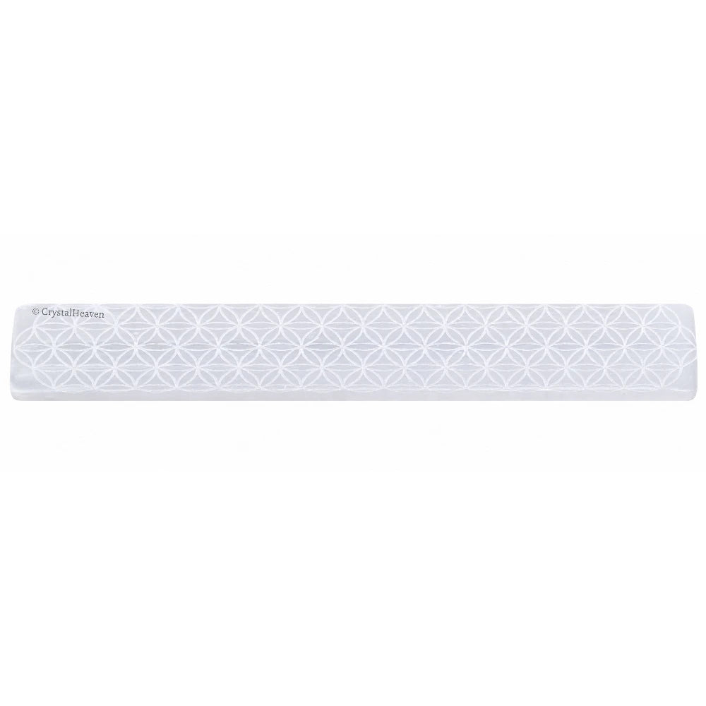 Selenite Charging Plate Stick with Flower of Life