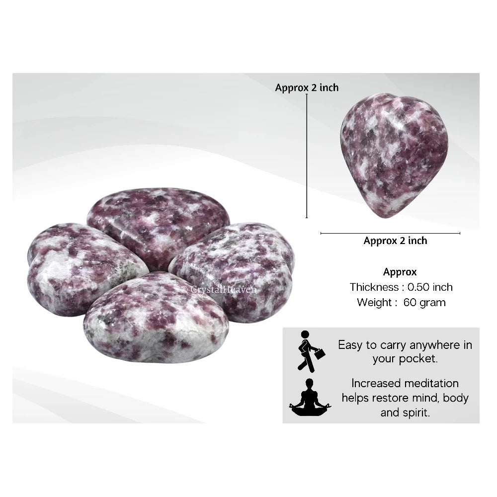 Lepidolite  Heart