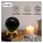 Black Agate Sphere (2 Inch)