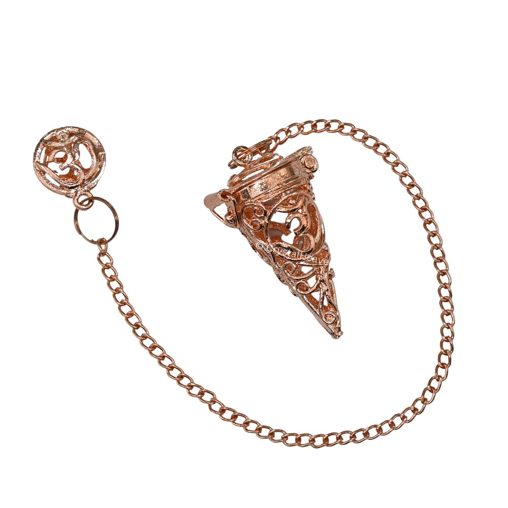 Metal Brass Pendulum - Copper Cone Chamber Om (MP105)