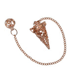 Metal Brass Pendulum - Copper Cone Chamber Om (MP105)