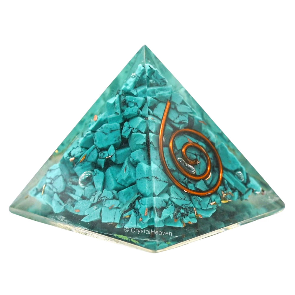 Turquoise A Orgone Pyramid - 30mm