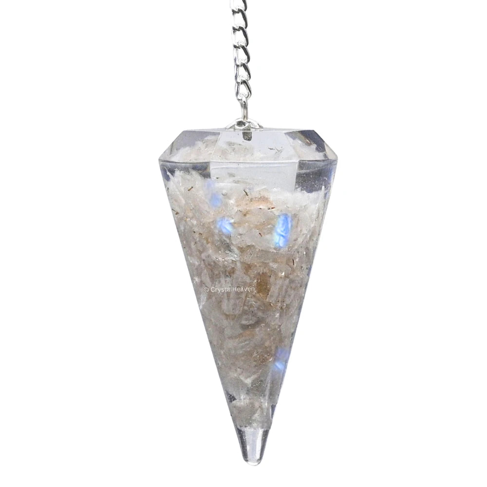 Moonstone Crystal Orgone Pendulum