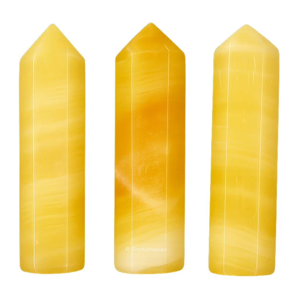Yellow Calcite Pencil Points (Set of 50)