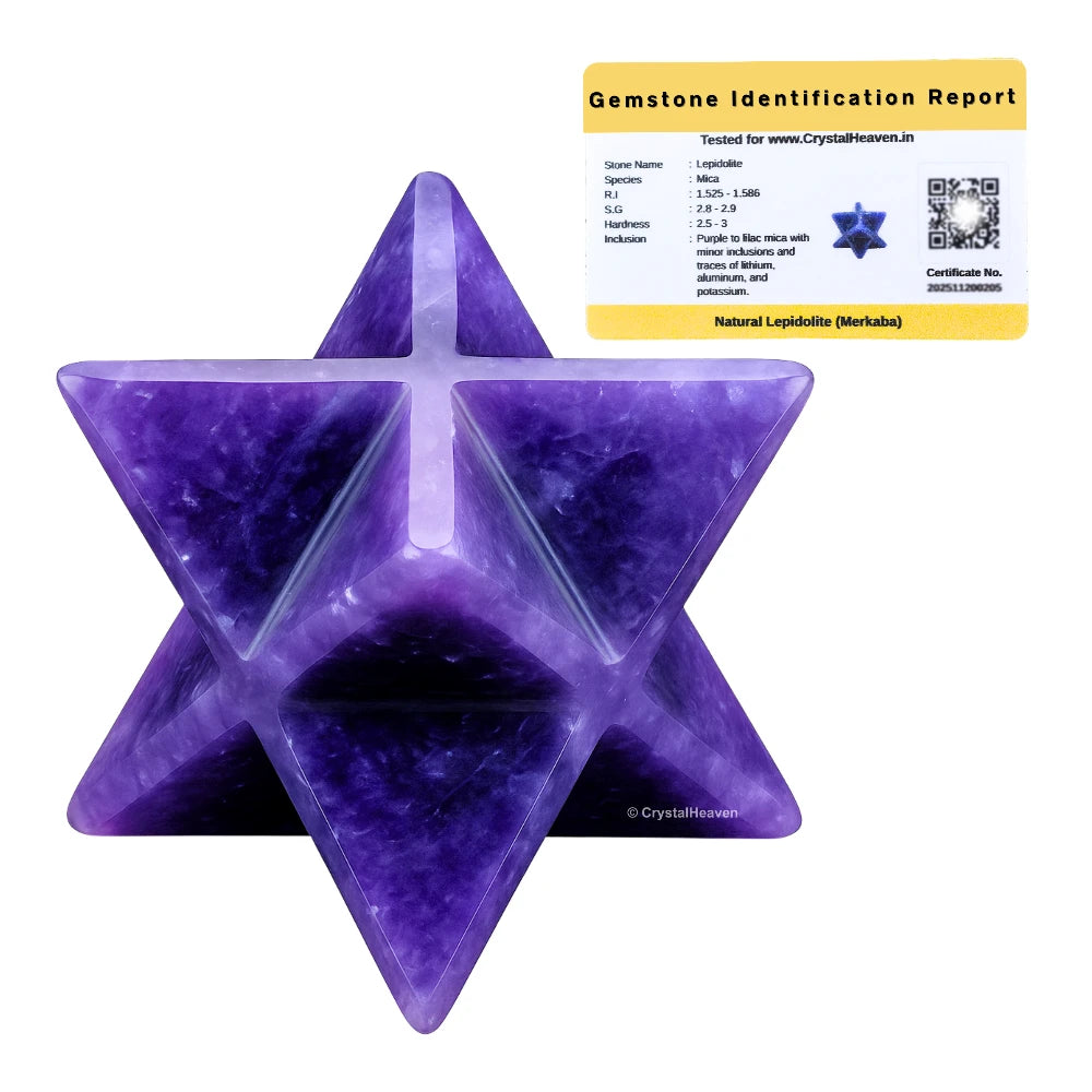 Lepidolite Crystal Merkaba (20-25 mm)