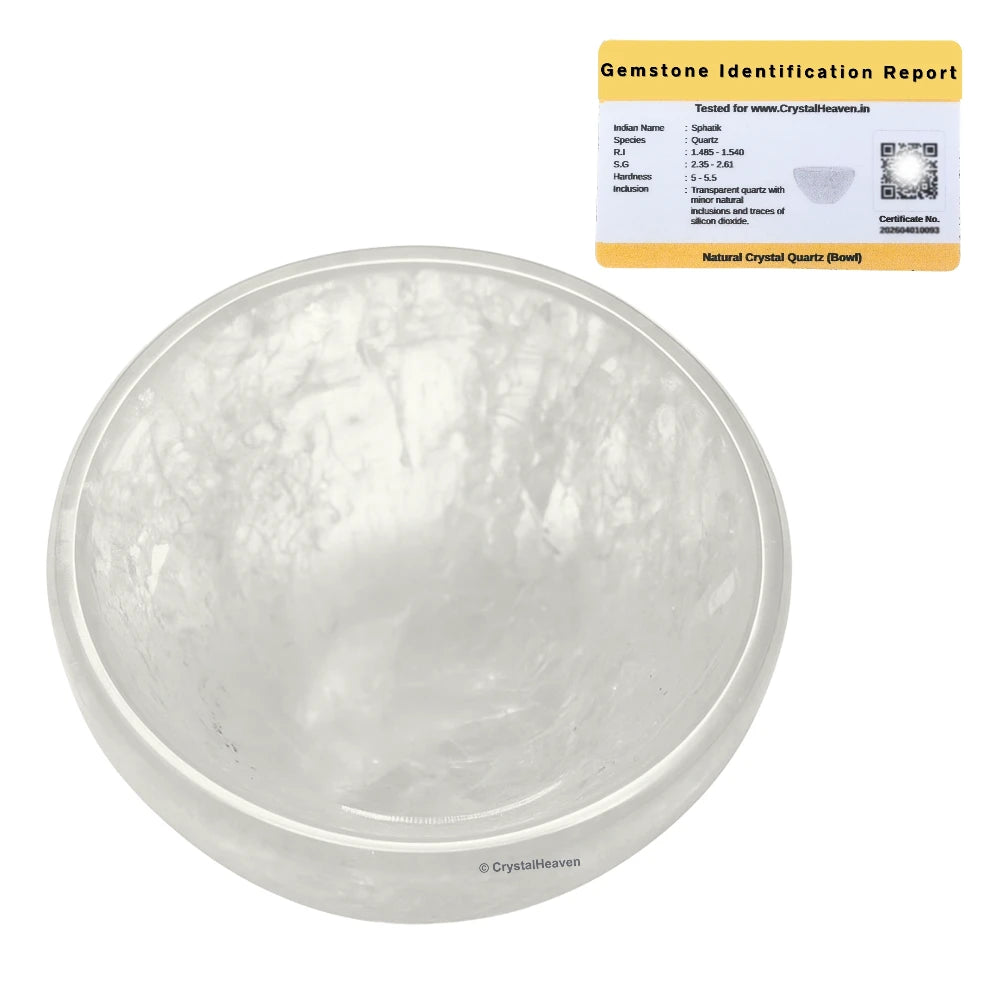 Clear Quartz Crystal Bowl - 2 Inch