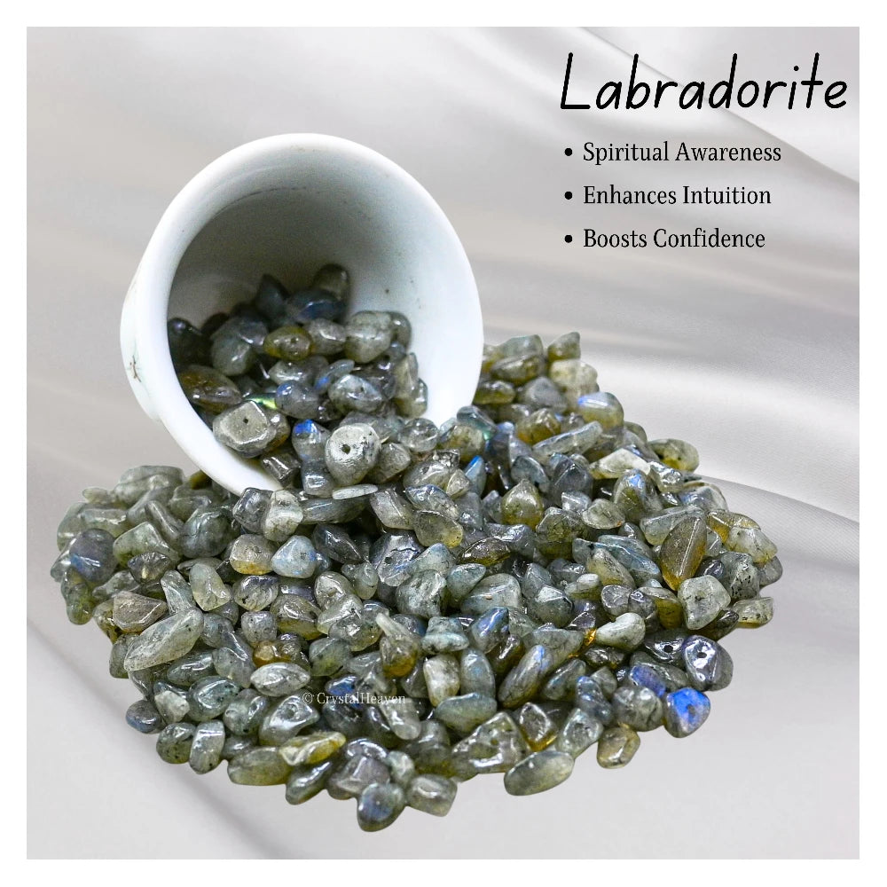 Labradorite Chips - Pre Drilled