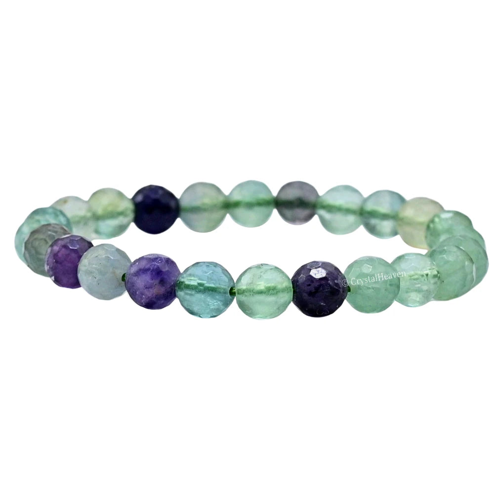 Multi Fluorite Bracelet (Faceted-Stretchable)