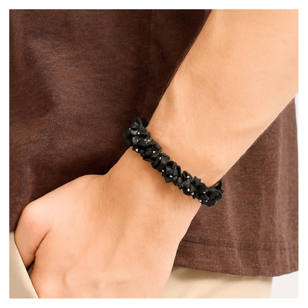 Shungite Chips Bead Bracelet