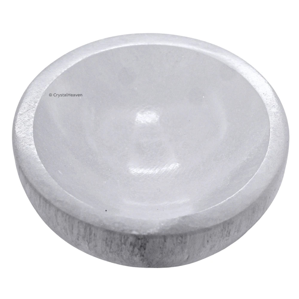 Selenite Crystal Charging Bowl - Round (4 Inch)
