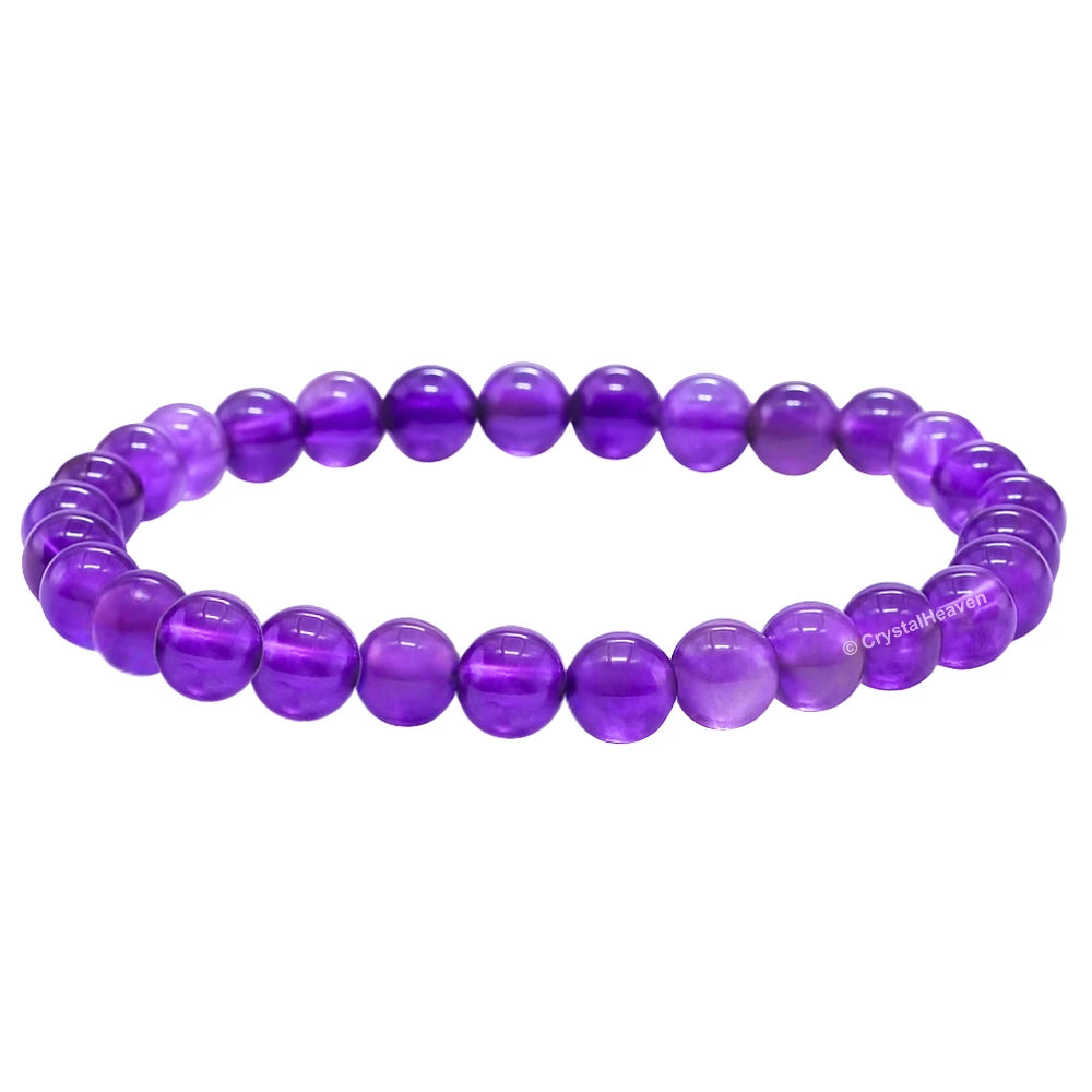 Amethyst Healing Crystal Bracelets - 6mm Beads
