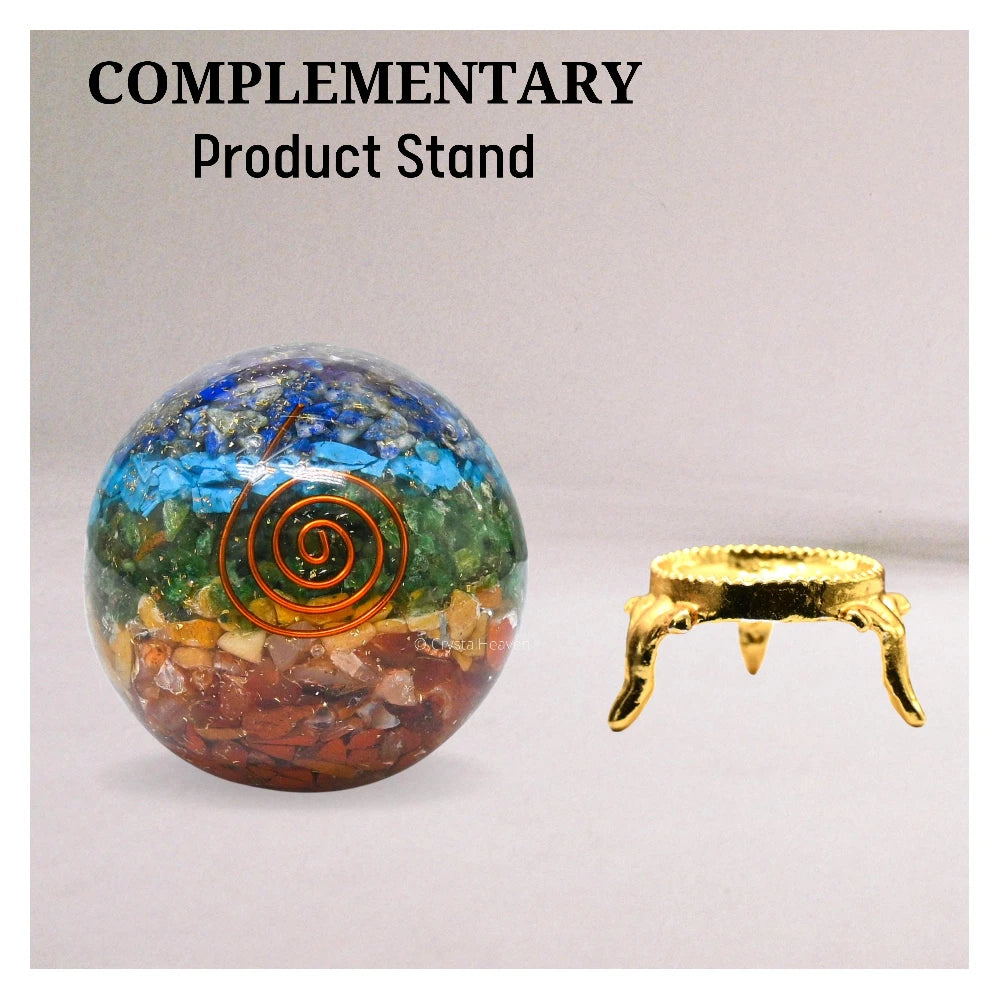 7 Chakra Crystal Orgonite Ball (2 Inch)