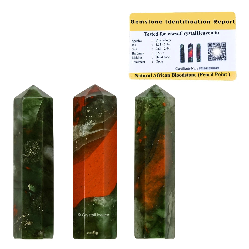African Bloodstone Pencil Points (Set of 50)