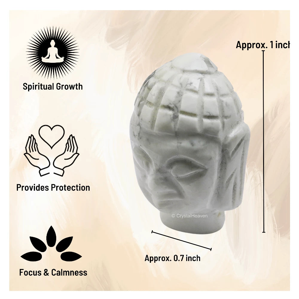 Howlite Buddha Head