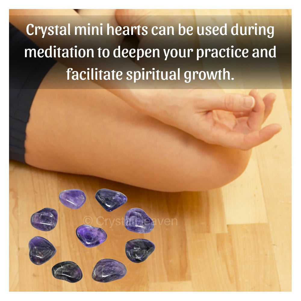 Amethyst Mini Heart - 15 mm (Pack of 10)