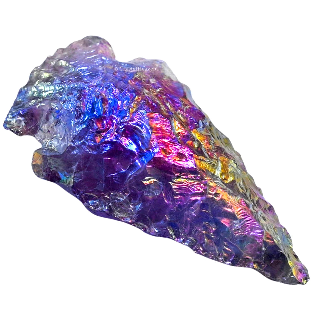 Amethyst Angel aura Quartz Arrowhead - 1" to 1.5" (5 Pieces)