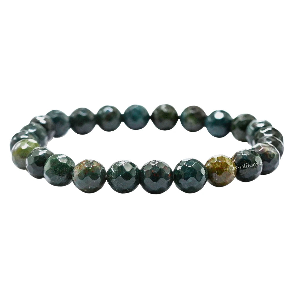 Bloodstone Bracelet (Faceted-Stretchable)